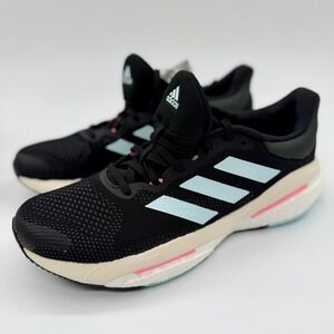 Adidas Solar Glide‎ 5 W Women Running Shoes Black Light Blue Pink Sz 9.5
